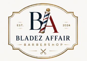 Framed Bladez Affair Barbershop signage logo